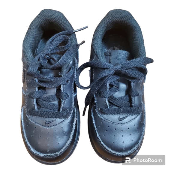 Nike Air Force 1 All Black Sneakers Toddler 8c - Picture 4 of 7